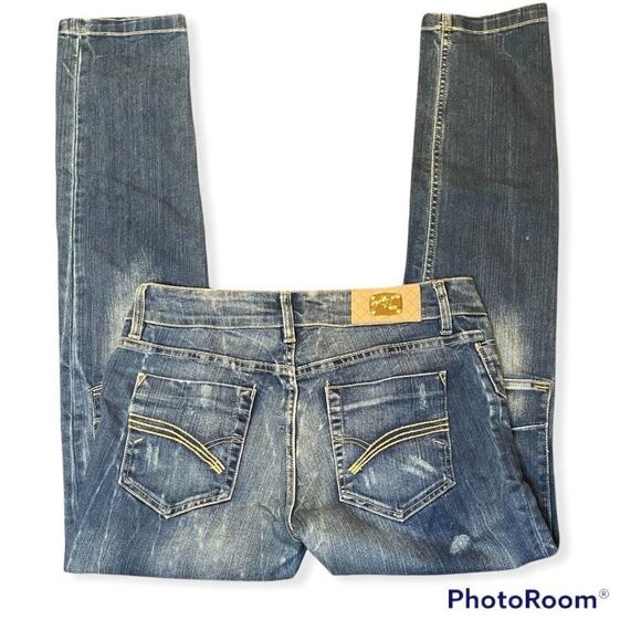 Vintage A.B.S.by Allen Schwartz Womens Blue Stretchy Straight Jeans Size 31 - Picture 3 of 12